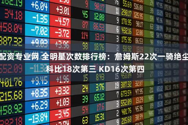 配资专业网 全明星次数排行榜：詹姆斯22次一骑绝尘 科比18次第三 KD16次第四